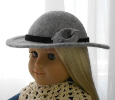 Gray wool School Hat 