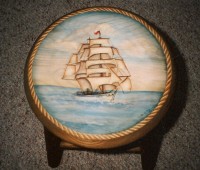 Clipper Ship Stool